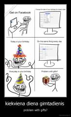 kiekviena diena gimtadienis  - problem with gifts?