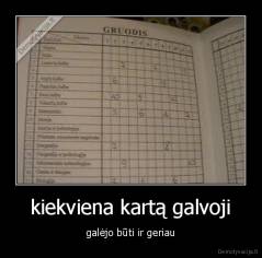 kiekviena kartą galvoji - galėjo būti ir geriau