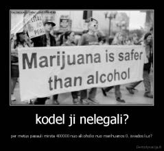 kodel ji nelegali? - per metus pasauli mirsta 400000 nuo alkoholio nuo marihuanos 0. isvados kur?