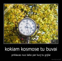 kokiam kosmose tu buvai - priklauso nuo laiko per kurį tu grįžai