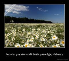 lietuviai yra vienintelė tauta pasaulyje, dirbanty - 