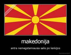 makedonija - antra nemegstamiausia salis po lenkijos
