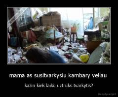 mama as susitvarkysiu kambary veliau  - kazin kiek laiko uztruks tvarkytis?