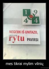 mes tikrai mylim vilnių - 