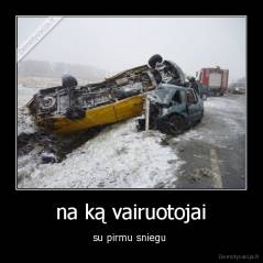 na ką vairuotojai - su pirmu sniegu 