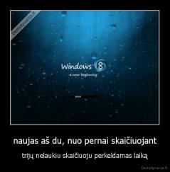 naujas aš du, nuo pernai skaičiuojant - trijų nelaukiu skaičiuoju perkeldamas laiką