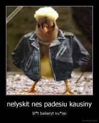 nelyskit nes padesiu kausiny - bl*t baikeryt nu*iso