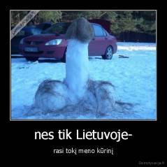 nes tik Lietuvoje- - rasi tokį meno kūrinį