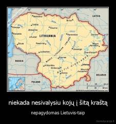niekada nesivalysiu kojų į šitą kraštą - nepagydomas Lietuvis-taip