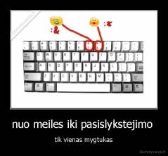 nuo meiles iki pasislykstejimo  - tik vienas mygtukas