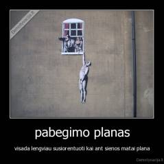 pabegimo planas - visada lengviau susiorentuoti kai ant sienos matai plana