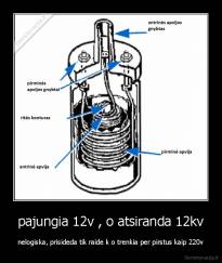 pajungia 12v , o atsiranda 12kv - nelogiska, prisideda tik raide k o trenkia per pirstus kaip 220v