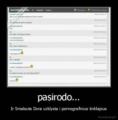 pasirodo... - Ir Smalsute Dora uzklysta i pornografinius tinklapius