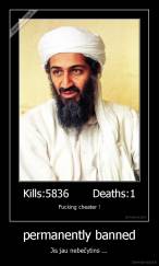 permanently banned - Jis jau nebečytins ...