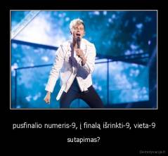 pusfinalio numeris-9, į finalą išrinkti-9, vieta-9 - sutapimas?