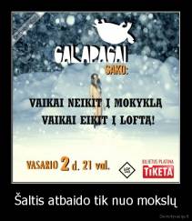 Šaltis atbaido tik nuo mokslų - 