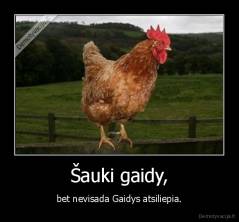 Šauki gaidy, - bet nevisada Gaidys atsiliepia.