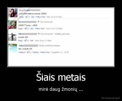 Šiais metais - mirė daug žmonių ...