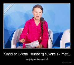 Šiandien Gretai Thunberg sukaks 17 metų - Ko jai palinkėtumėte?