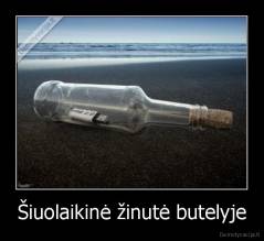 Šiuolaikinė žinutė butelyje - 