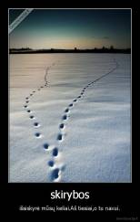 skirybos - išsiskyrė mūsų keliai.Aš tiesiai,o tu naxui.