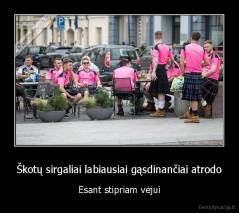 Škotų sirgaliai labiausiai gąsdinančiai atrodo - Esant stipriam vėjui