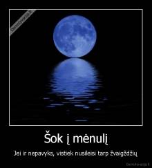 Šok į mėnulį - Jei ir nepavyks, vistiek nusileisi tarp žvaigždžių