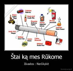 Štai ką mes Rūkome - Išvados : Nerūkykit