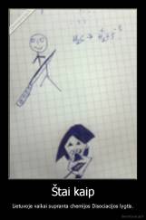 Štai kaip - Lietuvoje vaikai supranta chemijos Disociacijos lygtis.