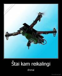 Štai kam reikalingi - dronai