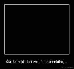 Štai ko reikia Lietuvos futbolo rinktinej... - 