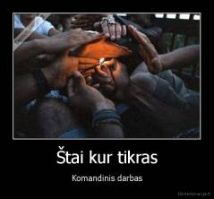 Štai kur tikras - Komandinis darbas