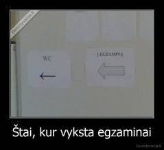 Štai, kur vyksta egzaminai - 