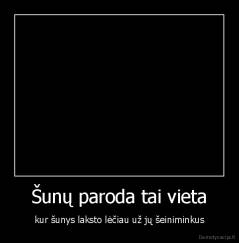 Šunų paroda tai vieta - kur šunys laksto lėčiau už jų šeiniminkus