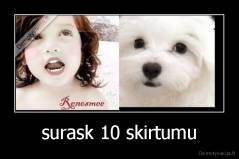 surask 10 skirtumu - 
