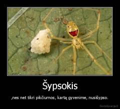Šypsokis - ,nes net tikri pikčiurnos, kartą gyvenime, nusišypso.