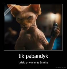 tik pabandyk - prieiti prie manes šunėke