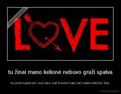 tu žinai mano kelionė nebuvo graži spalva - ta juoda nugulė per visą mane ,kad šviestum taip kad visada matyčiau Tave