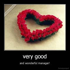 very good - and wonderful manager!