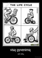 visą gyvenimą  - ant ratų.