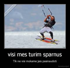 visi mes turim sparnus - Tik ne visi mokame jais pasinaudoti