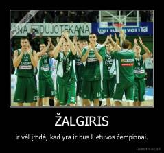 ŽALGIRIS - ir vėl įrodė, kad yra ir bus Lietuvos čempionai.