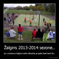 Žalgiris 2013-2014 sezone.. - po v.romanovo žalgiriui reiktu džiauktis jei galės žaisti bent čia..