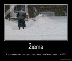 Žiema - Ji motyvuoja ar demotyvuoja priklausomai po kurią lango pusę esi prie -23C.