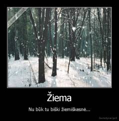 Žiema - Nu būk tu biški žiemiškesnė...