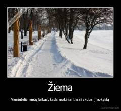 Žiema - Vienintelis metų laikas, kada mokiniai tikrai skuba į mokyklą