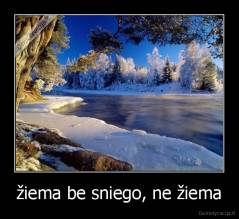 žiema be sniego, ne žiema - 