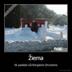 Žiema - tik padeda kūribingiems žmonėms
