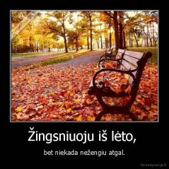 Žingsniuoju iš lėto,  - bet niekada nežengiu atgal.