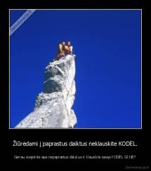 Žiūrėdami į paprastus daiktus neklauskite KODĖL. - Geriau svajokite ape nepaprastus dalykus ir klauskite savęs KODĖL GI NE?